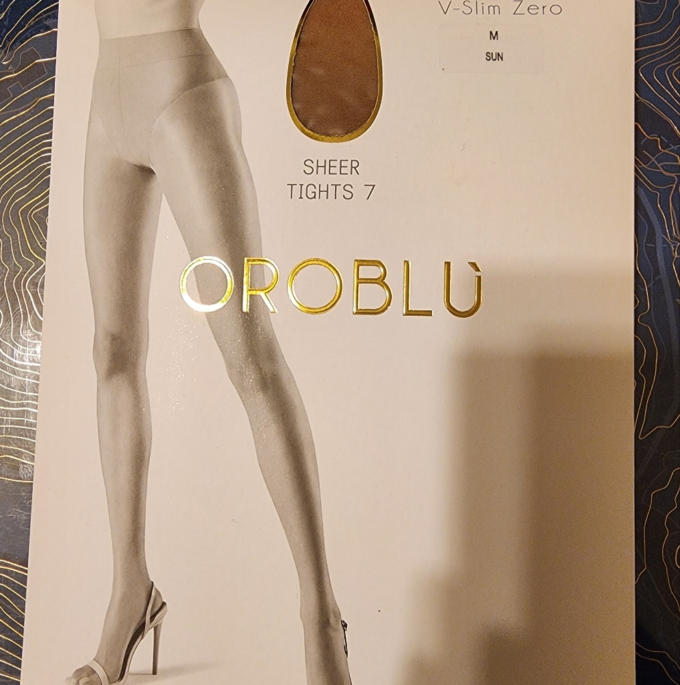 Oroblu Ultra-Sheer Tights 0 Denier Effect With V-Slim Effect, Tan in Size Medium